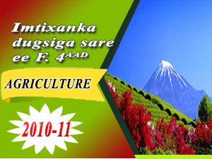 AGRICULTURE 2010-11