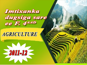 AGRICULTURE 2011-12